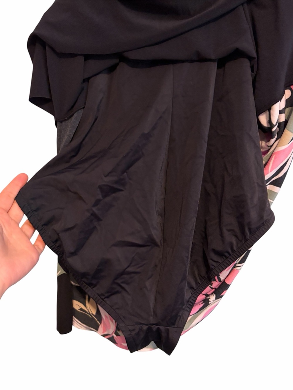 MAGICSUIT BLACK TROPICAL FLORAL IN PLACE PARKER ONE PIECE SWIMSUIT SWIM DRESS - Picture 4 of 9